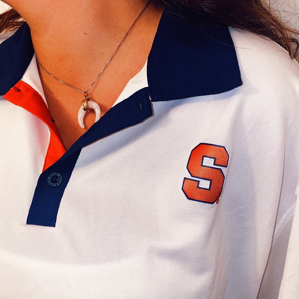Vintage Syracuse cropped polo